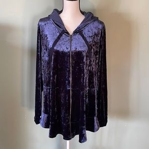 🌈 Isaac Mizrahi Live Velvet Hoodie Jacket